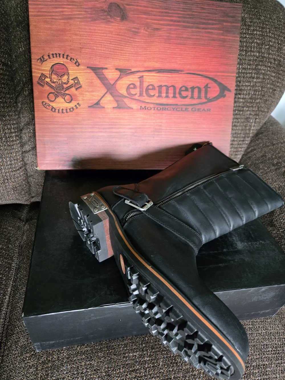 Element Men's Black Mid-Calf Quilted Zip Boot with Buckle
